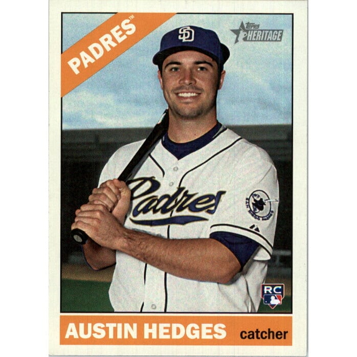 2015 Topps Heritage Gum Stained Back #720 Austin Hedges. rookie card picture