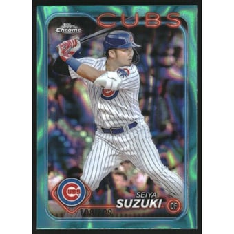 2024 Topps Chrome Aqua Lava Refractors #13 Seiya Suzuki