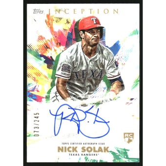 2020 Topps Inception Rookie and Emerging Stars Autographs #RESANSO Nick Solak/245