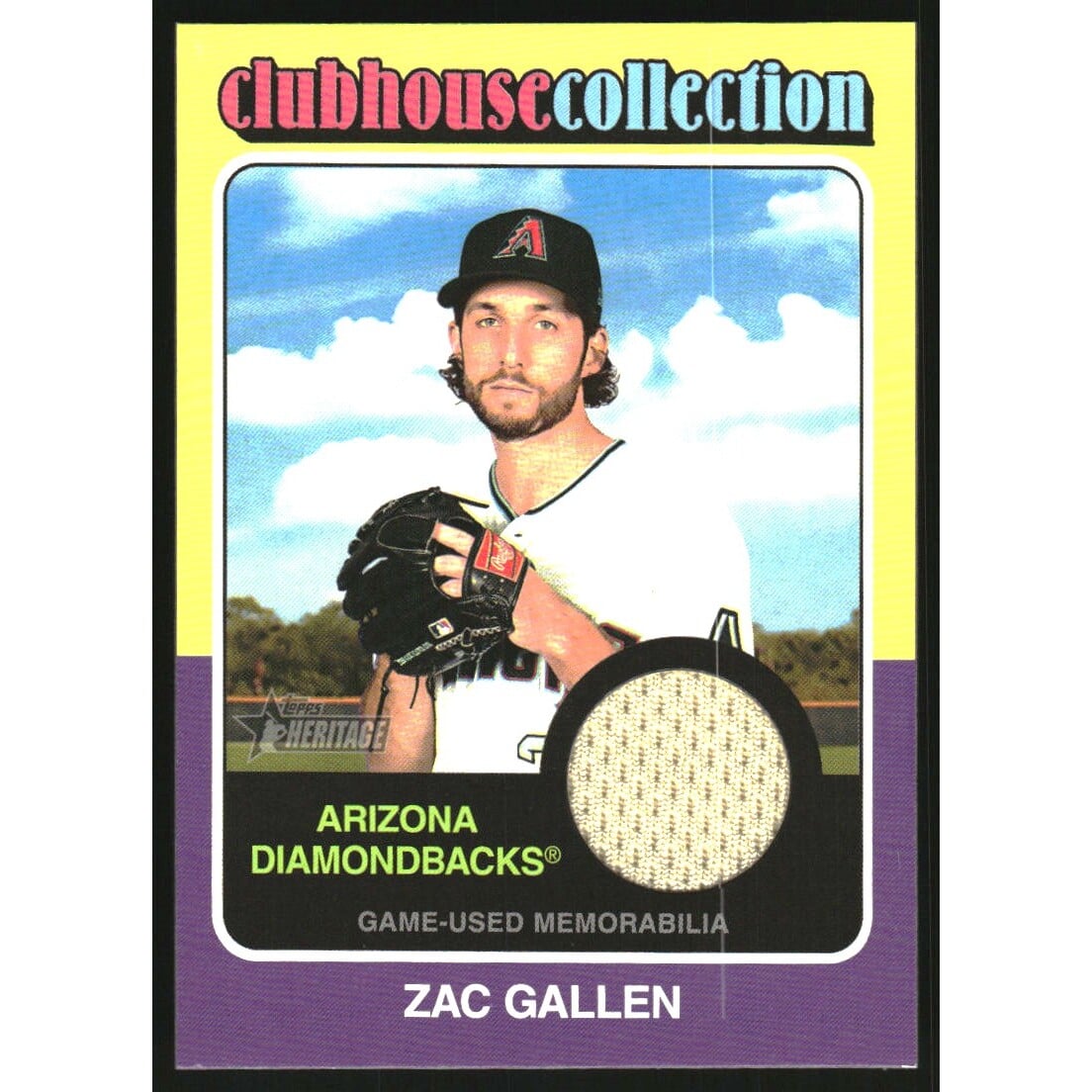2024 Topps Heritage Clubhouse Collection Relics #CCRZG Zac Gallen. rookie card picture