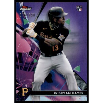 2021 Finest Purple Refractors #38 Ke'Bryan Hayes