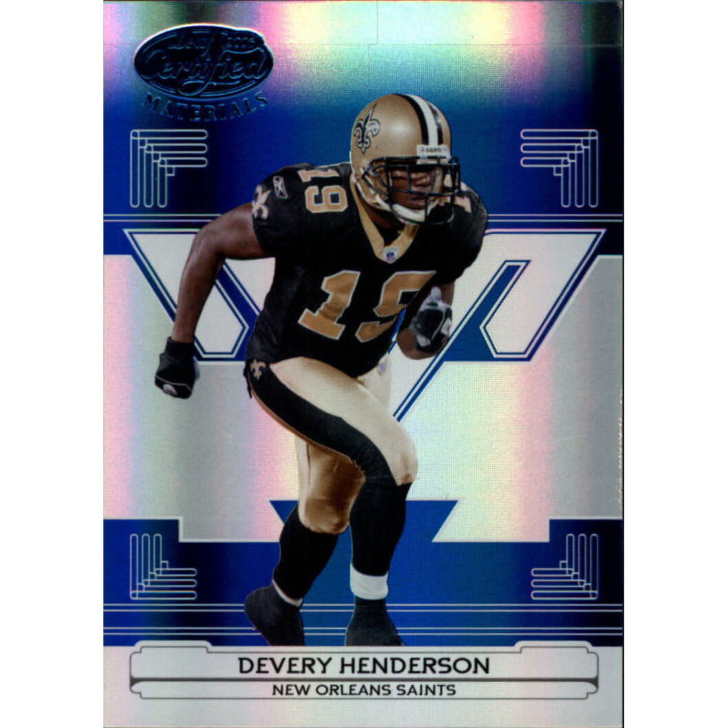 2006 Leaf Certified Materials Mirror Blue #94 Devery Henderson