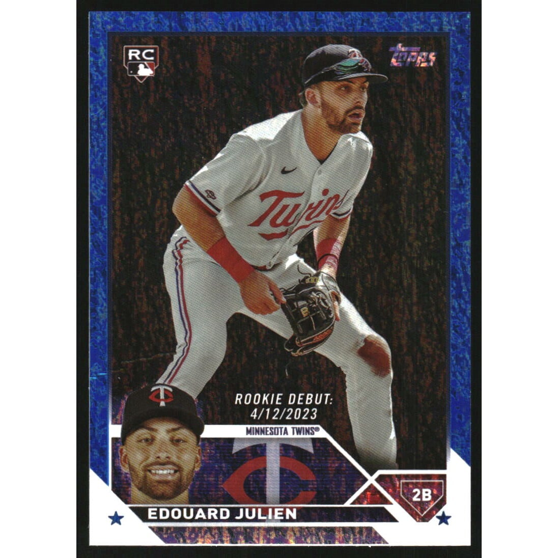 2023 Topps Update Blue Foilboard #US46 Edouard Julien. rookie card picture