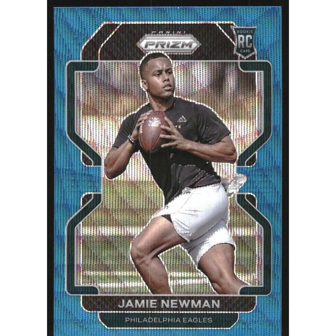 2021 Panini Prizm Prizms Blue Wave #397 Jamie Newman. rookie card picture