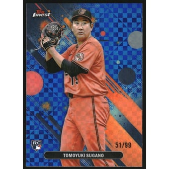2025 Finest Blue Checkerboard Refractors #24 Tomoyuki Sugano