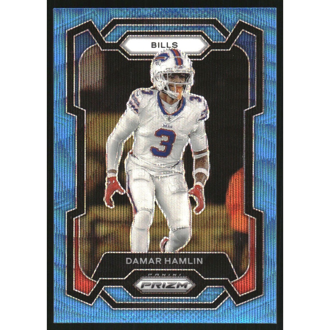 2023 Panini Prizm Prizms Blue Wave #27 Damar Hamlin