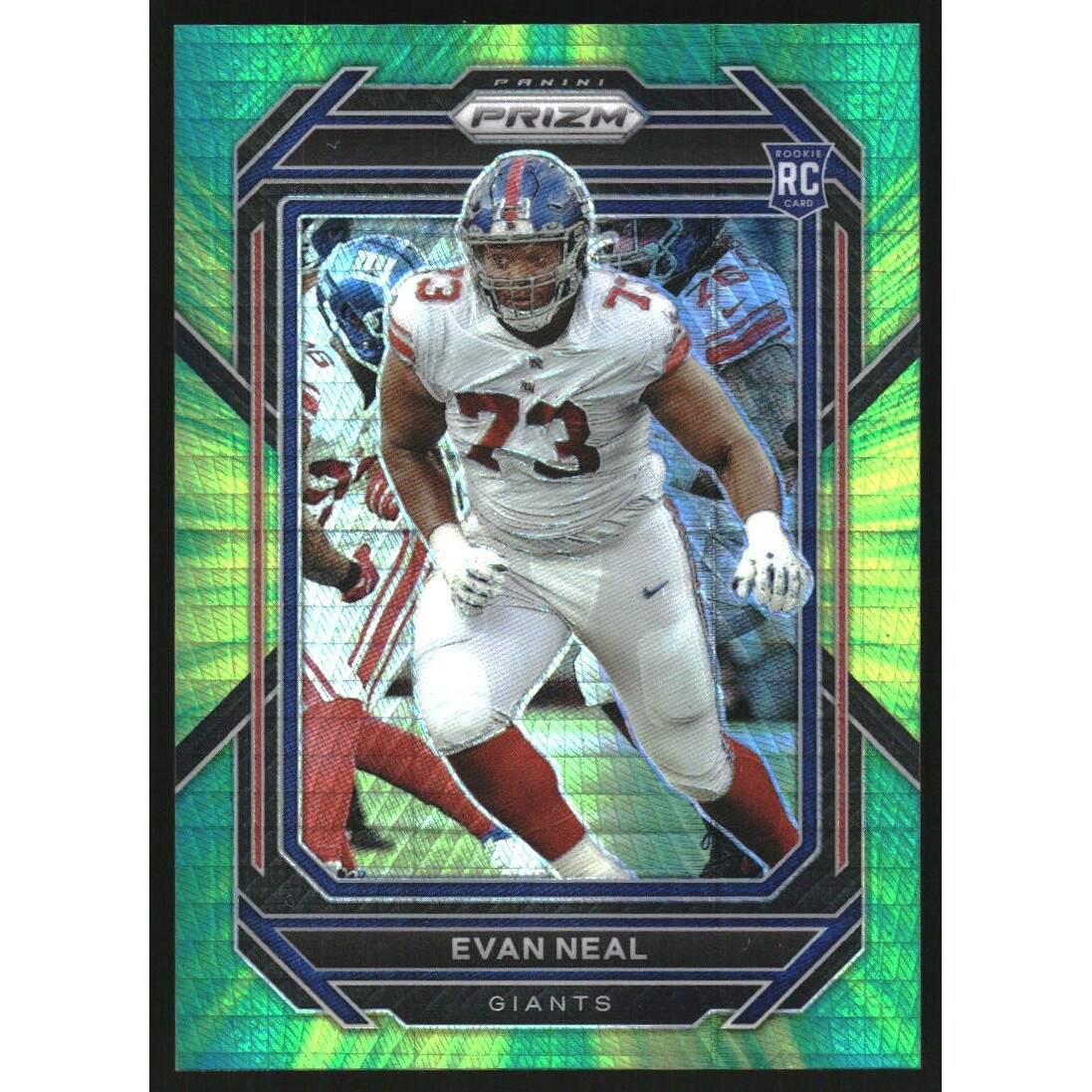 2022 Panini Prizm Prizms Hyper #367 Evan Neal. rookie card picture