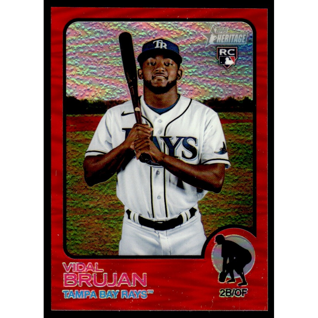 2022 Topps Heritage Chrome Red Refractors #90 Vidal Brujan 2022 Topps Heritage Chrome Red Refractors #90 Vidal Brujan