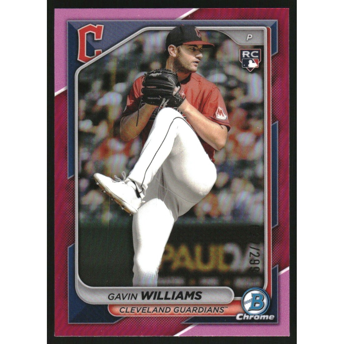 2024 Bowman Chrome Fuchsia Refractors #77 Gavin Williams