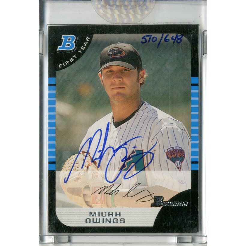 2006 Bowman Originals Buyback Autographs #627 Micah Owings 06 BDP/648 F. rookie card picture