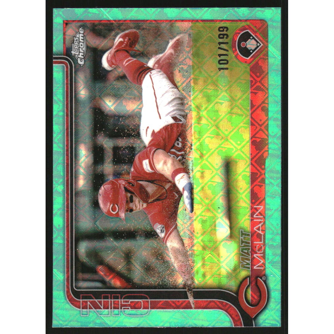 2025 Topps Chrome Logofractor Aqua Refractors #278 Matt McLain
