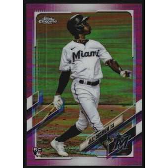 2021 Topps Chrome Pink Refractors #144 Jazz Chisholm