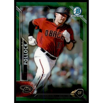 2016 Bowman Chrome Green Refractors #84 A.J. Pollock