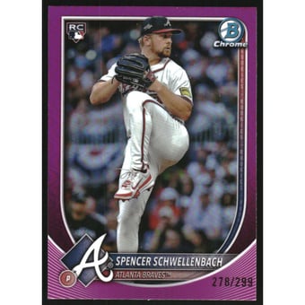 2025 Bowman Chrome Fuchsia Refractors #84 Spencer Schwellenbach