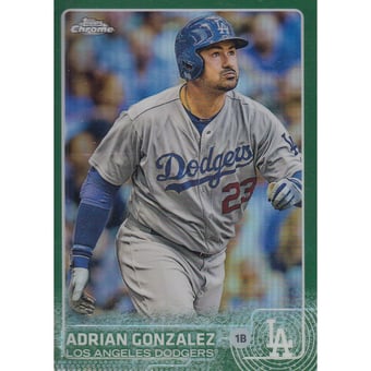 2015 Topps Chrome Green Refractors #138 Adrian Gonzalez