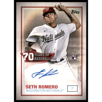 2021 Topps 70 Years of Baseball Autographs #70YASR Seth Romero