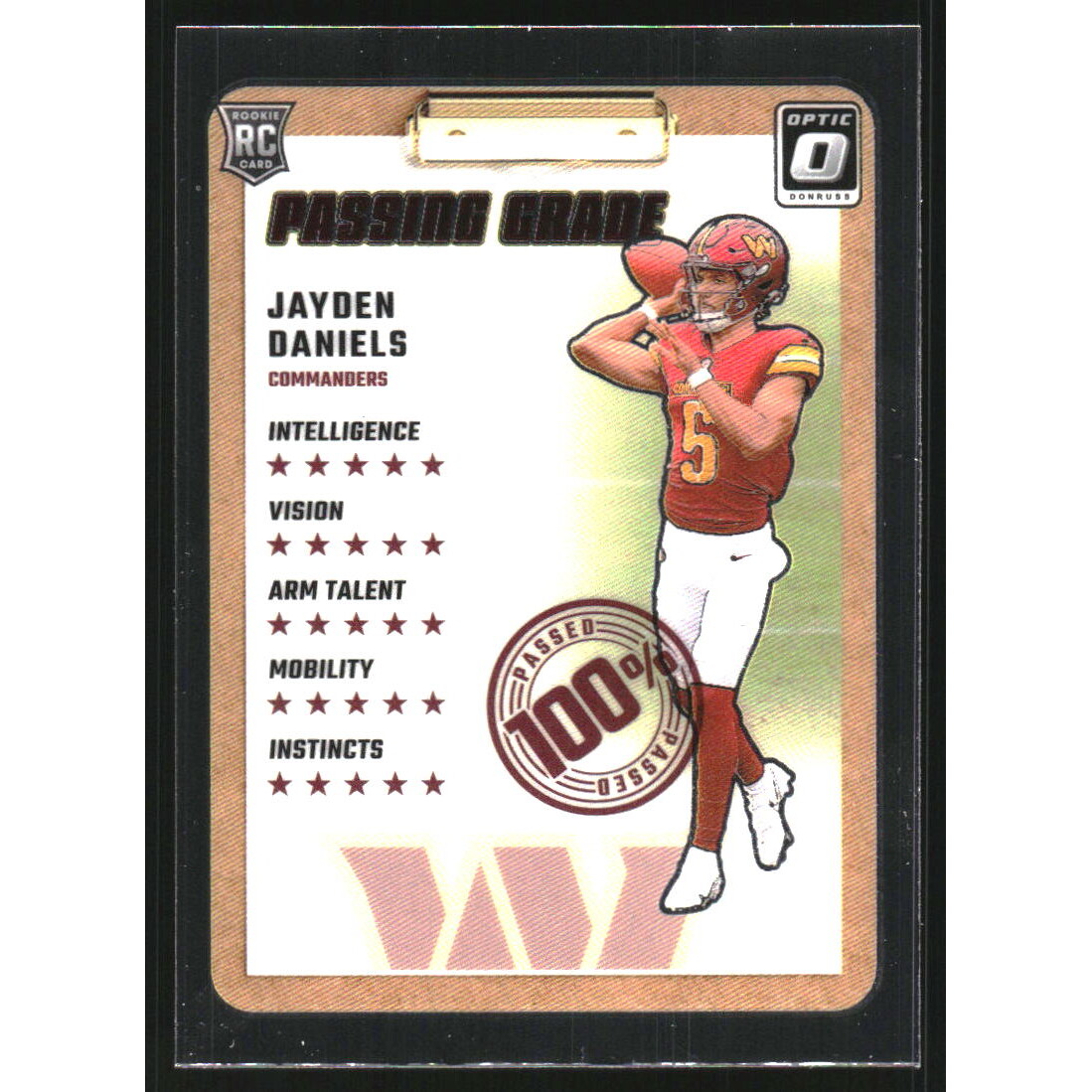 2024 Donruss Optic Passing Grade #2 Jayden Daniels
