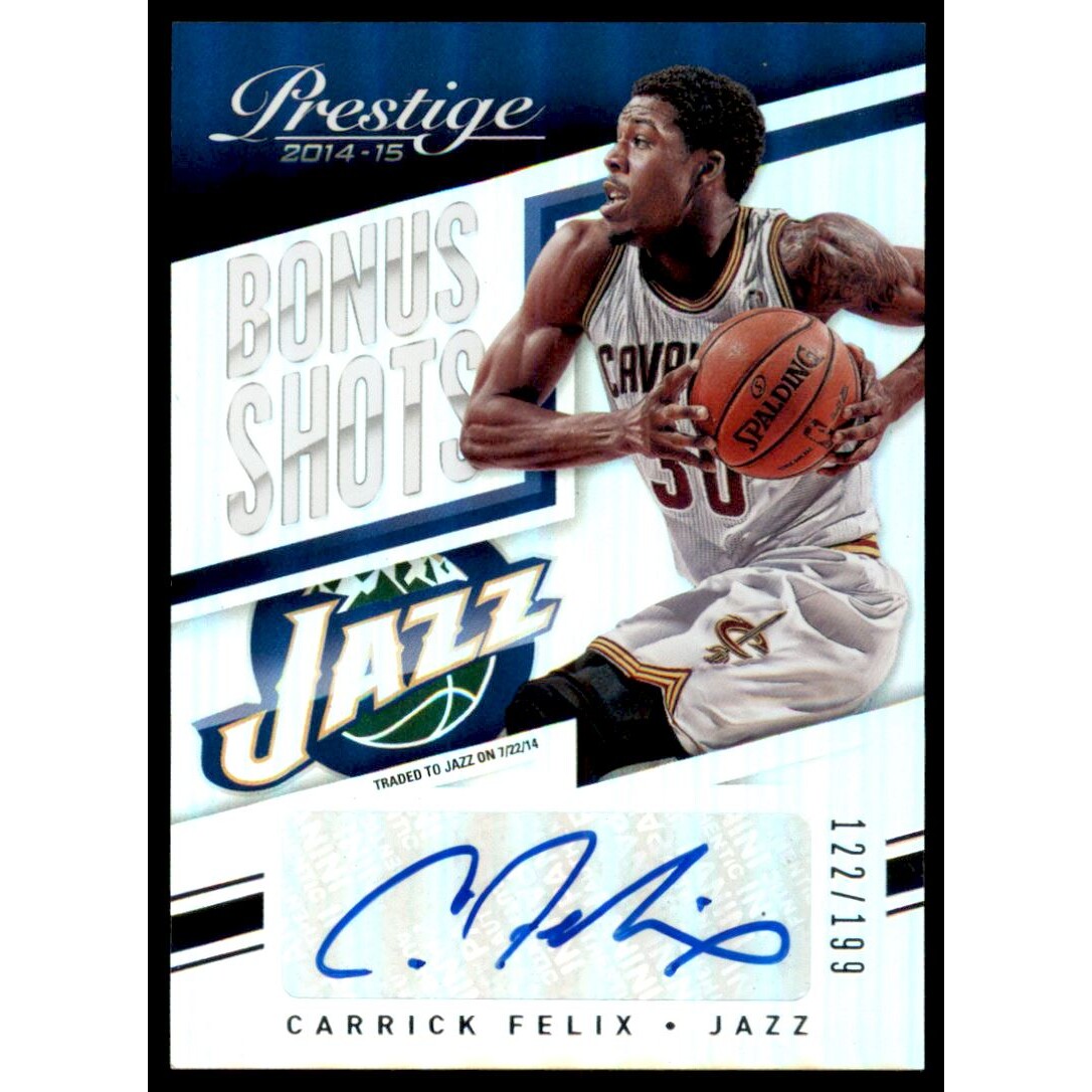 2014-15 Prestige Premium Bonus Shots Autographs #43 Carrick Felix/199