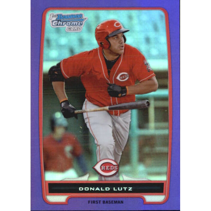 2012 Bowman Chrome Prospects Purple Refractors #BCP125 Donald Lutz. rookie card picture