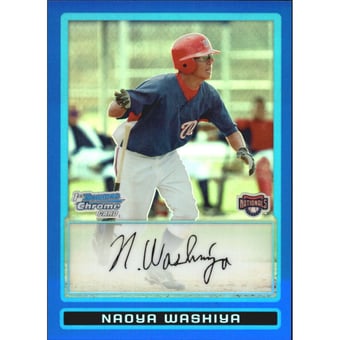 2009 Bowman Chrome Draft Prospects Blue Refractors #BDPP33 Naoya Washiya