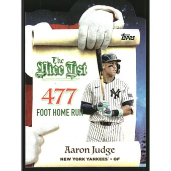 2025 Topps Holiday Making The Nice List #MNL20 Aaron Judge