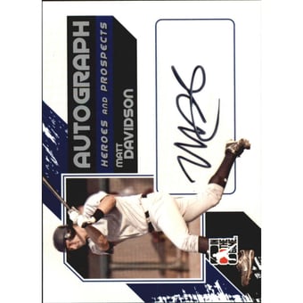 2011 ITG Heroes and Prospects Full Body Autographs Silver #MD Matt Davidson HN
