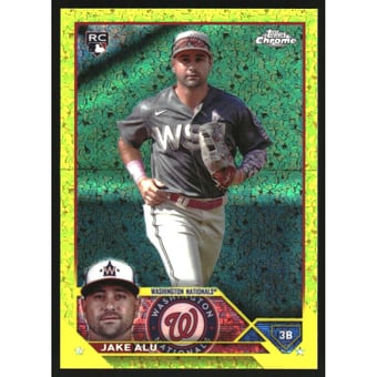 2023 Topps Chrome Update Yellow Mini-Diamond Refractors #USC65 Jake Alu
