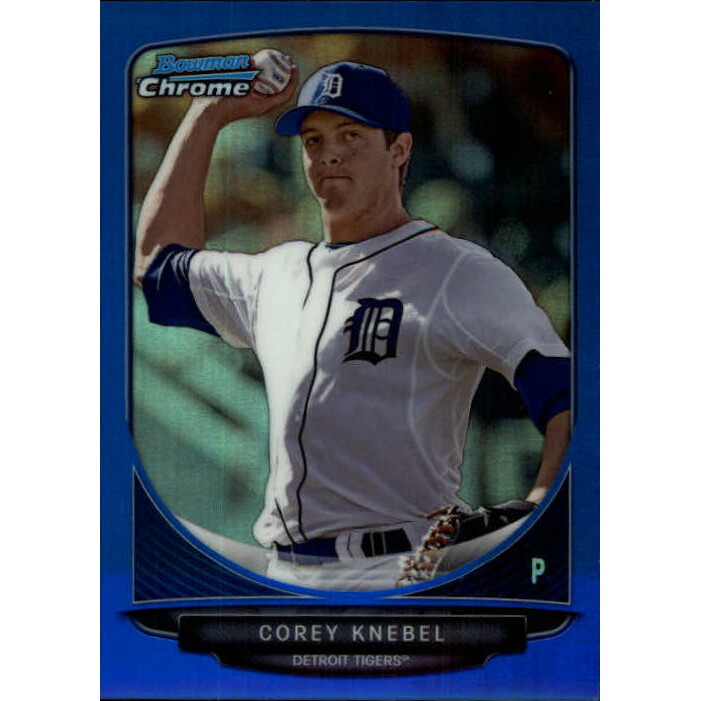 2013 Bowman Chrome Draft Draft Picks Blue Refractors #BDPP18 Corey Knebel. rookie card picture