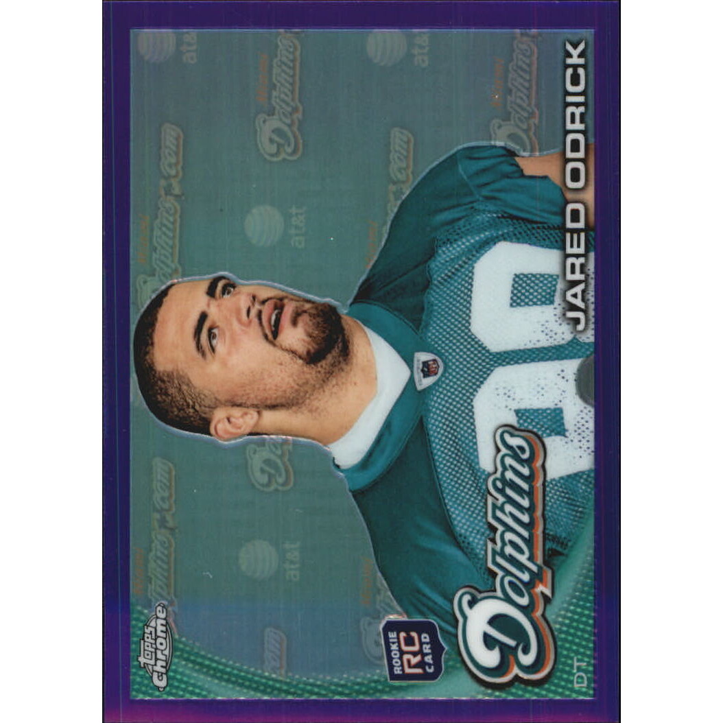 2010 Topps Chrome Purple Refractors #C188 Jared Odrick. rookie card picture