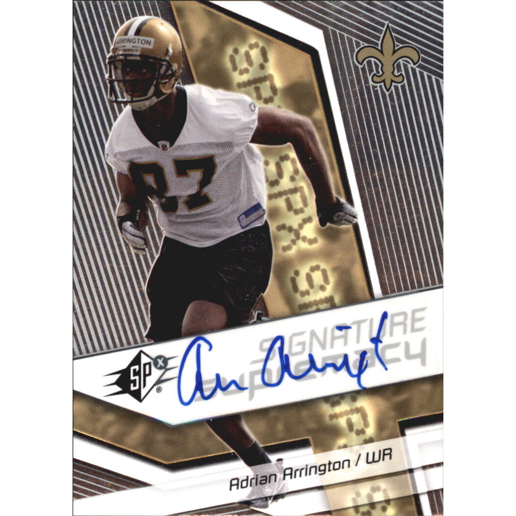 2008 SPx Super Scripts Autographs #SSS3 Adrian Arrington