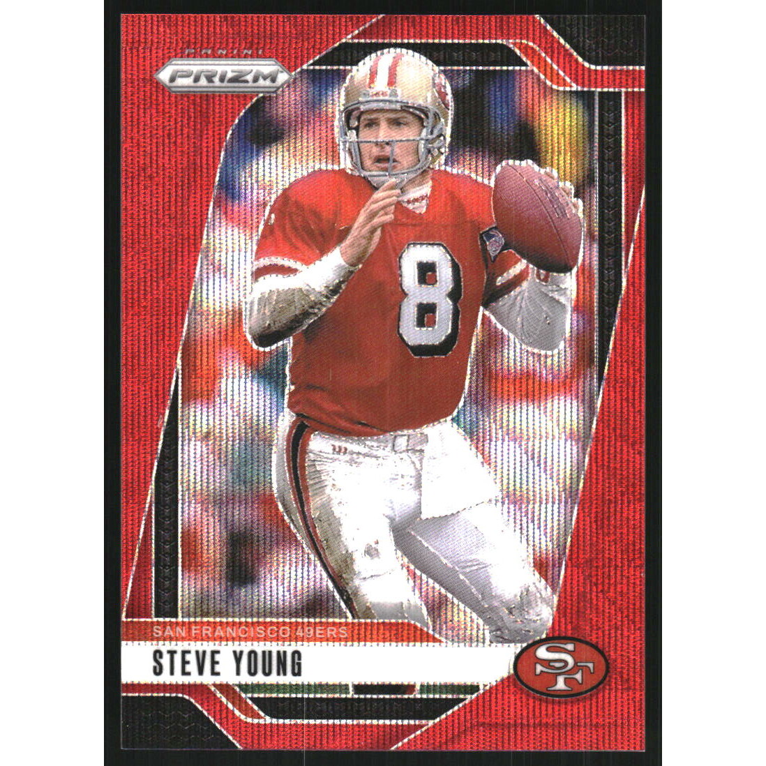 2024 Panini Prizm Prizms Red Wave #256 Steve Young