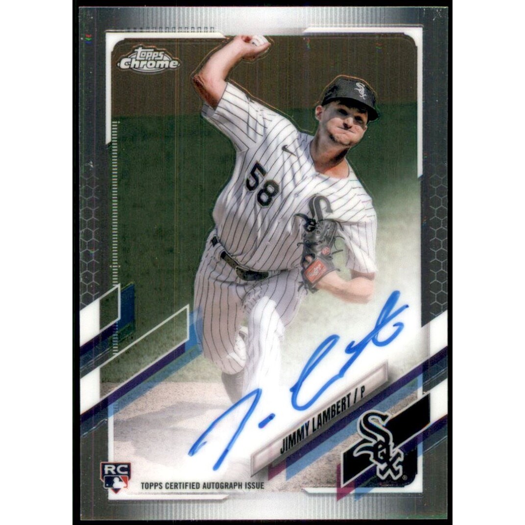 2021 Topps Chrome Rookie Autographs #RAJL Jimmy Lambert. rookie card picture