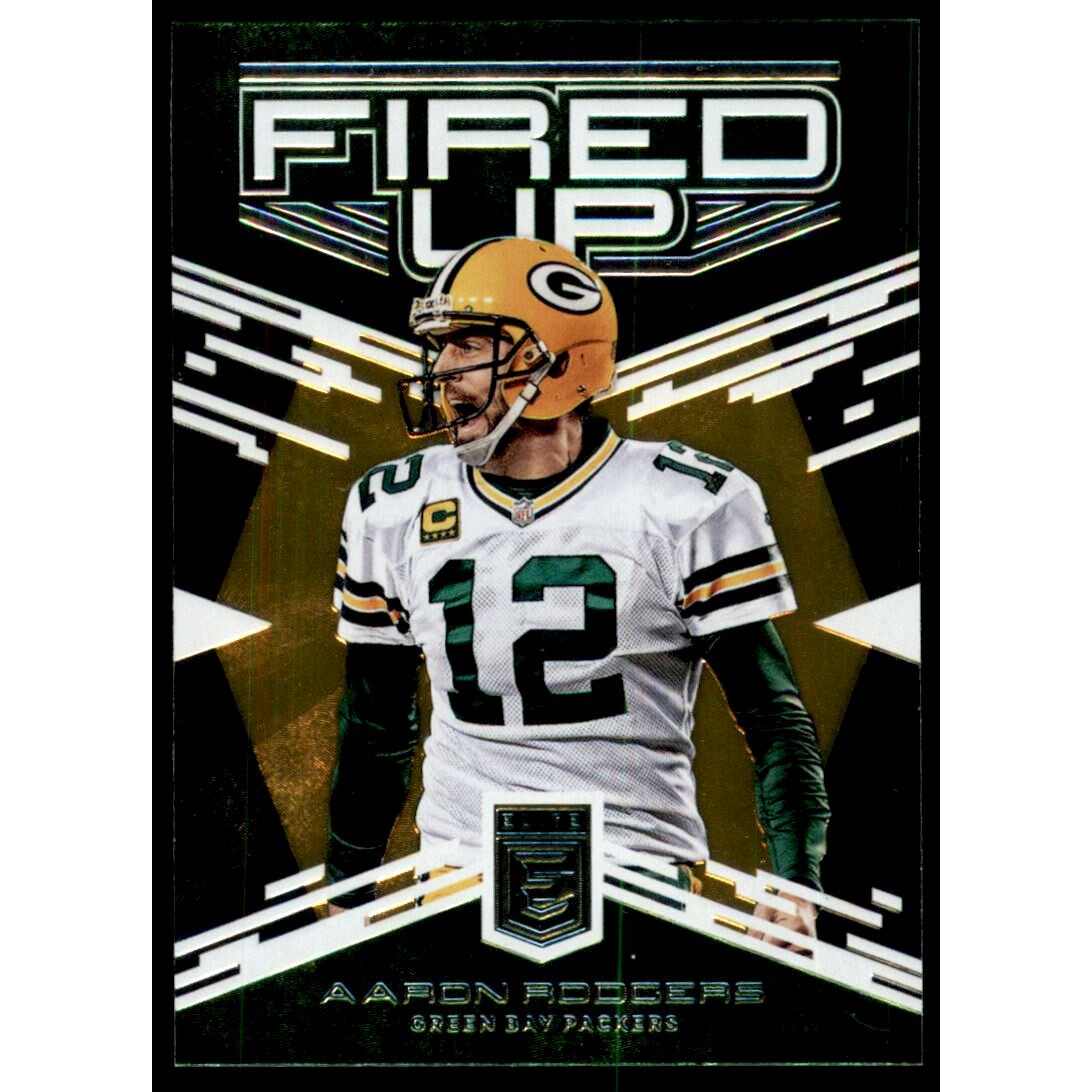 2017 Elite Fired Up Green #1 Aaron Rodgers