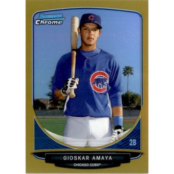 2013 Bowman Chrome Mini Gold Refractors #95 Gioskar Amaya