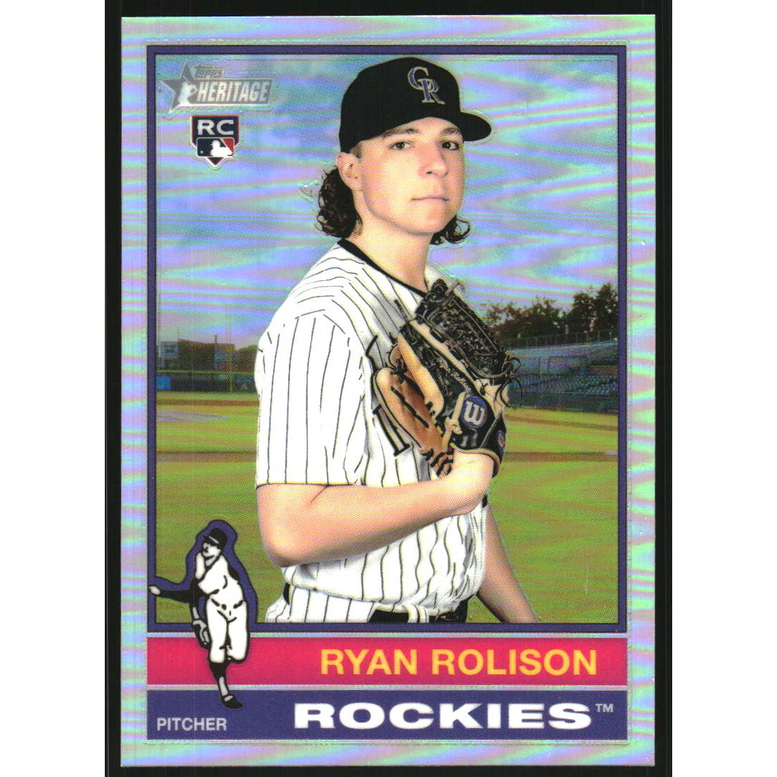 2025 Topps Heritage Chrome Refractors #681 Ryan Rolison. rookie card picture