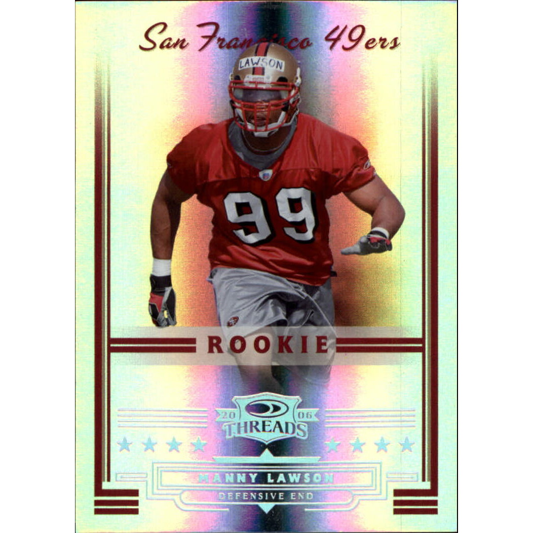 2006 Donruss Threads Silver Holofoil #197 Manny Lawson. rookie card picture