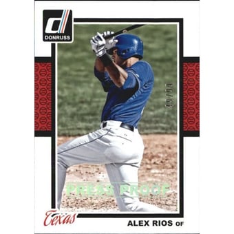 2014 Donruss Press Proofs Gold #347 Alex Rios