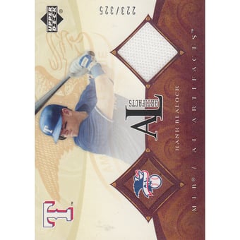 2005 Artifacts AL/NL Artifacts #HB Hank Blalock Jsy/325