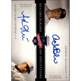 2008 TRISTAR PROjections GR8 Expectations Autographs Dual Black 25 #BO Andrew Brackman/Adam Olbrychowski