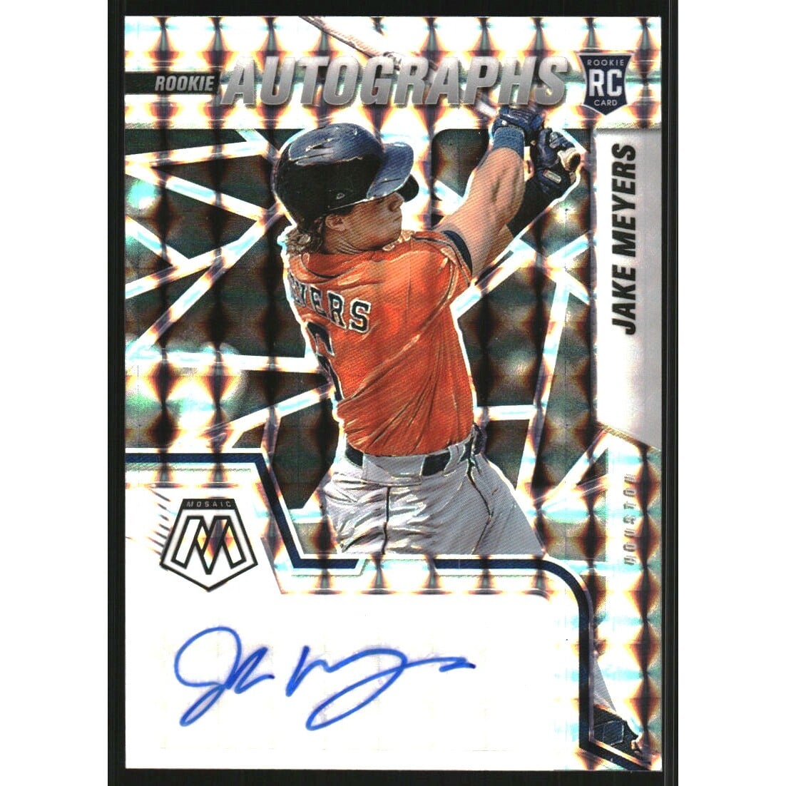 2022 Panini Mosaic Rookie Autographs Mosaic #21 Jake Meyers. rookie card picture