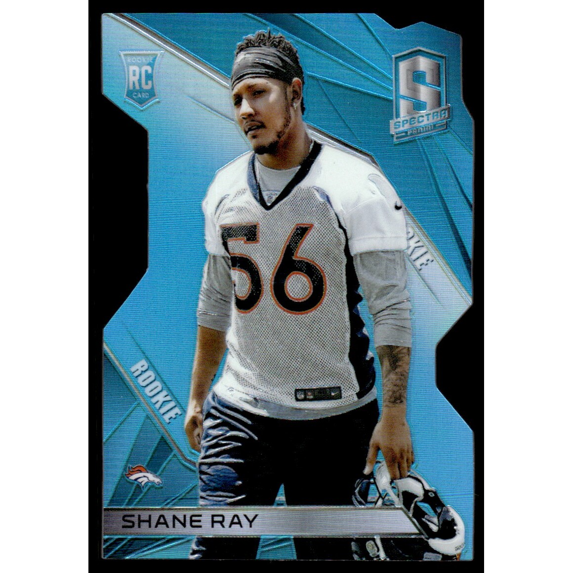 2015 Panini Spectra Neon Blue Die Cut #156 Shane Ray