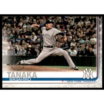 2019 Topps Factory Set 582 Montgomery #396 Masahiro Tanaka