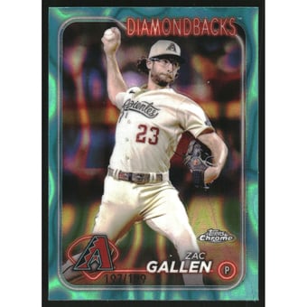 2024 Topps Chrome Aqua Lava Refractors #147 Zac Gallen