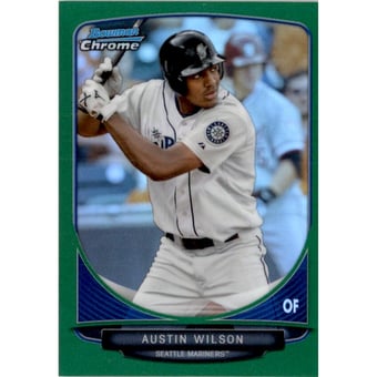 2013 Bowman Chrome Mini Green Refractors #219 Austin Wilson