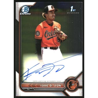 2022 Bowman Chrome Prospect Autographs #CPAID Isaac De Leon