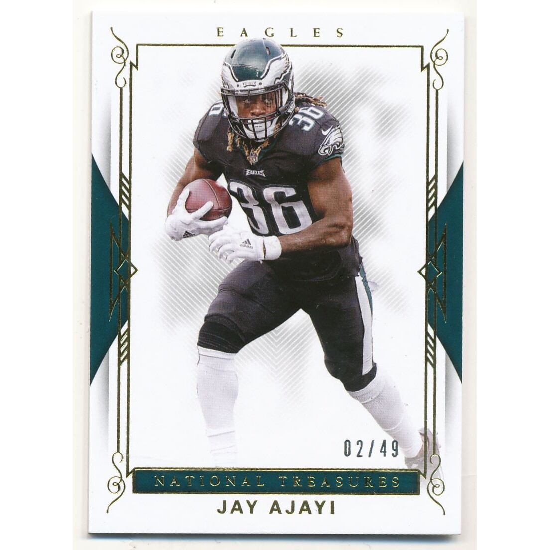 2017 Panini National Treasures Gold #49 Jay Ajayi. rookie card picture