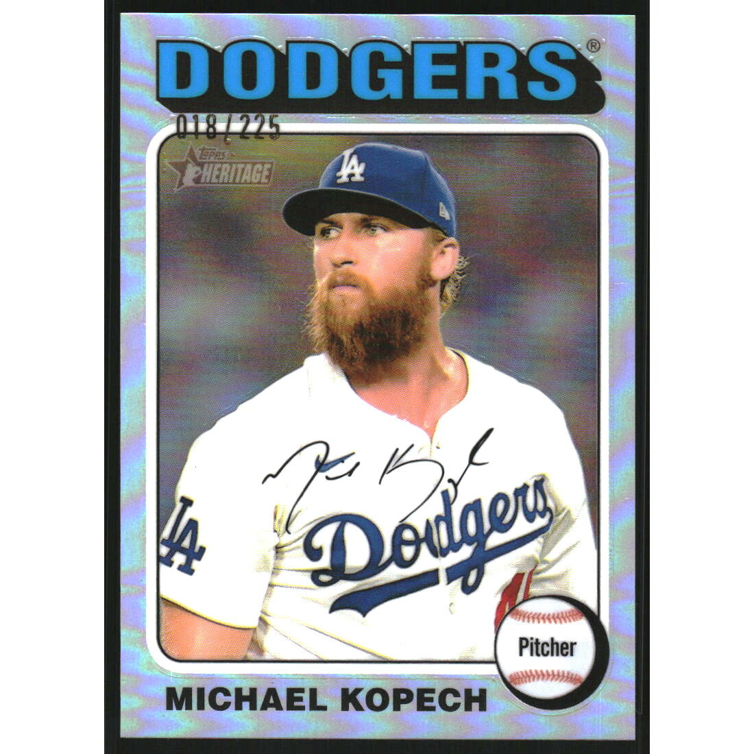2024 Topps Heritage Chrome Silver Refractors #542 Michael Kopech HN/225