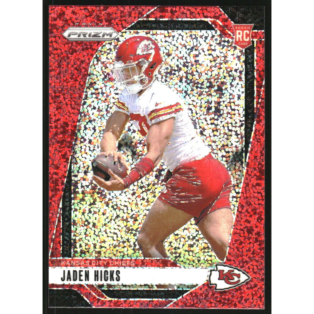 2024 Panini Prizm Prizms Red Sparkle #336 Jaden Hicks