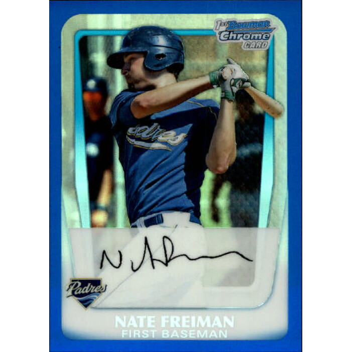 2011 Bowman Chrome Prospects Blue Refractors #BCP4 Nate Freiman. rookie card picture