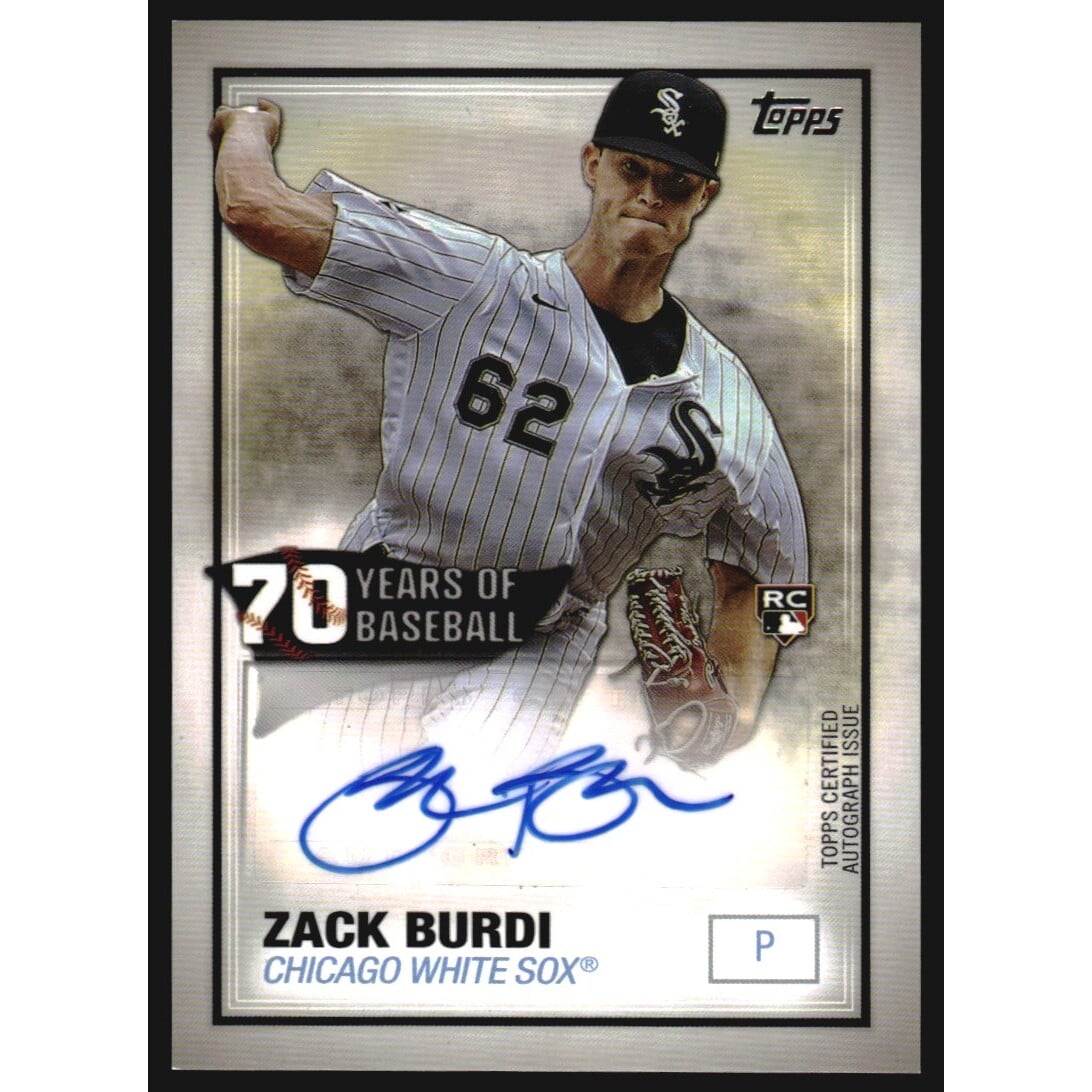 2021 Topps 70 Years of Baseball Autographs #70YAZB Zack Burdi S2. rookie card picture